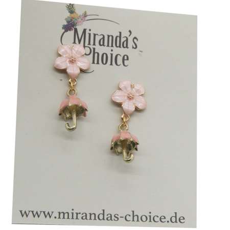 Head with umbrella earrings